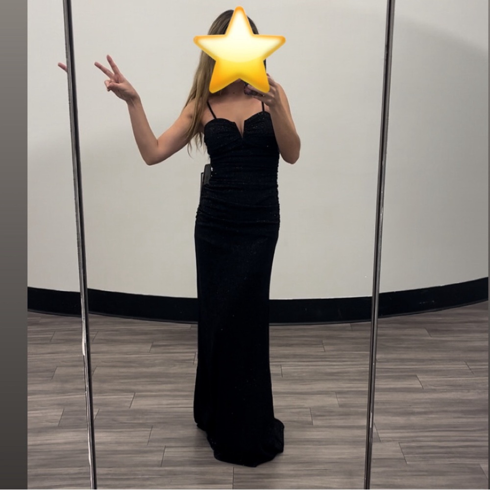 Floor length black sparkly dress - Picture 3 of 4